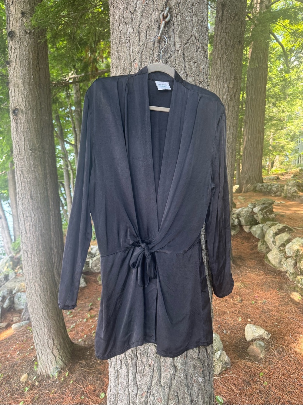 Russ Berens Malibu Black Tie front Top Jacket or Dress S